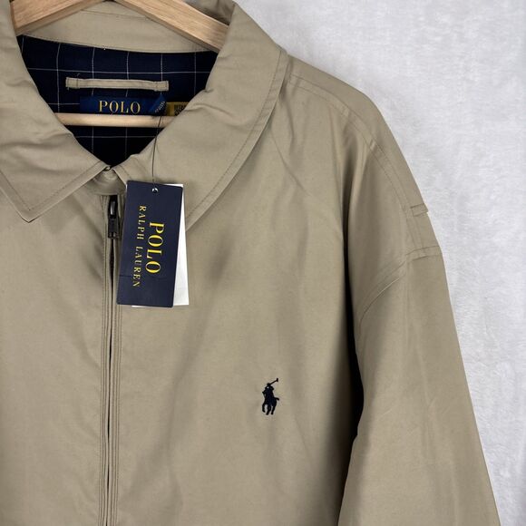 Ralph Lauren Mens Khaki Tan Bi Swing Jacket Navy Blue Pony Size 3XLT NWT - Picture 3 of 7